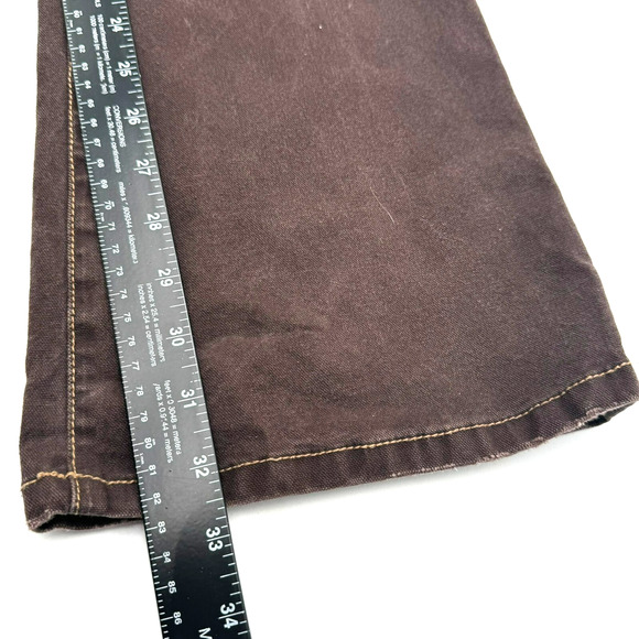 SEVEN7 Women's 30 Jeans Brown Flare Cowgirl Embroidered Pockets Hippie Boho y2k - Picture 10 of 11